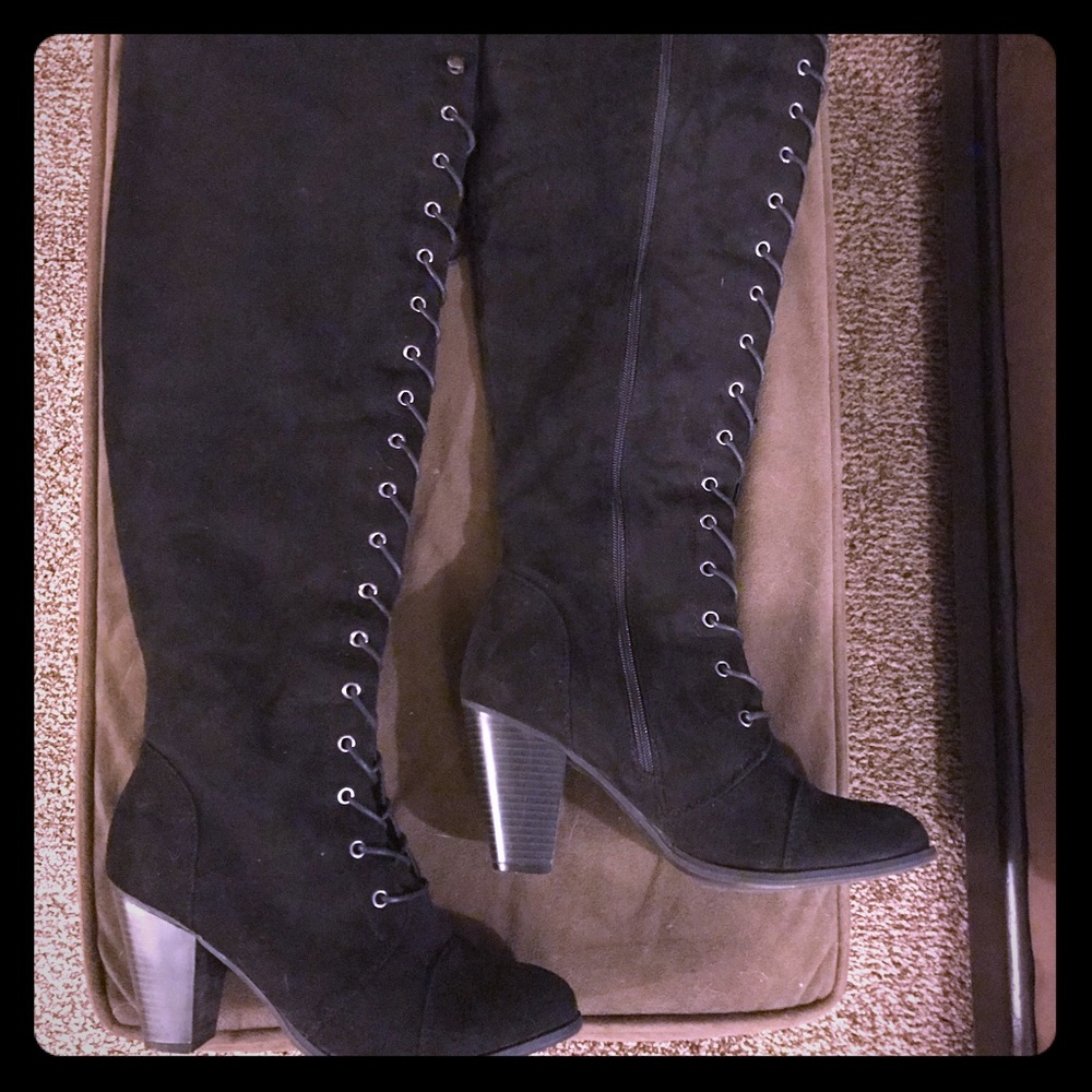 Thigh high dress boots